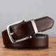 Men's Square Buckle Belt - BROWN