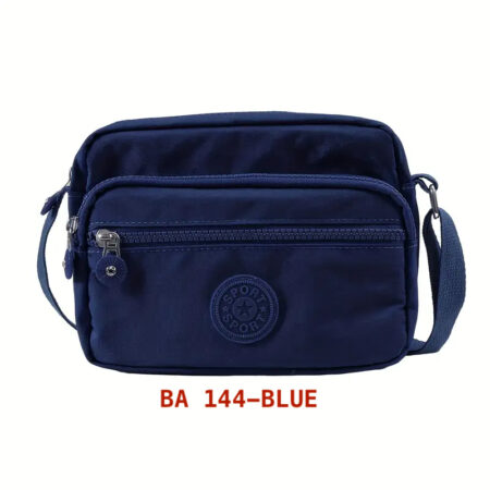 Solid Color Crossbody Bag [Blue]