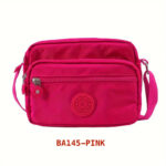 Solid Color Crossbody Bag [Pink]