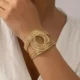 Metal Layered Cuff Opening Bracelet