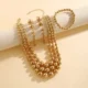 Round Beads Design Jewelry Set - GOLD