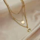 Golden Stainless 3 Layered Necklace