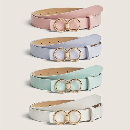 Round Buckle Belts Candy Color 