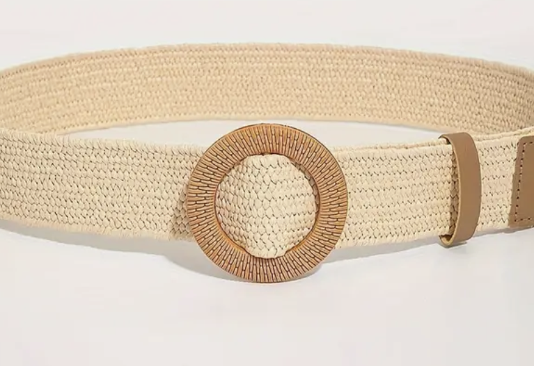Boho Brown Straw Belt