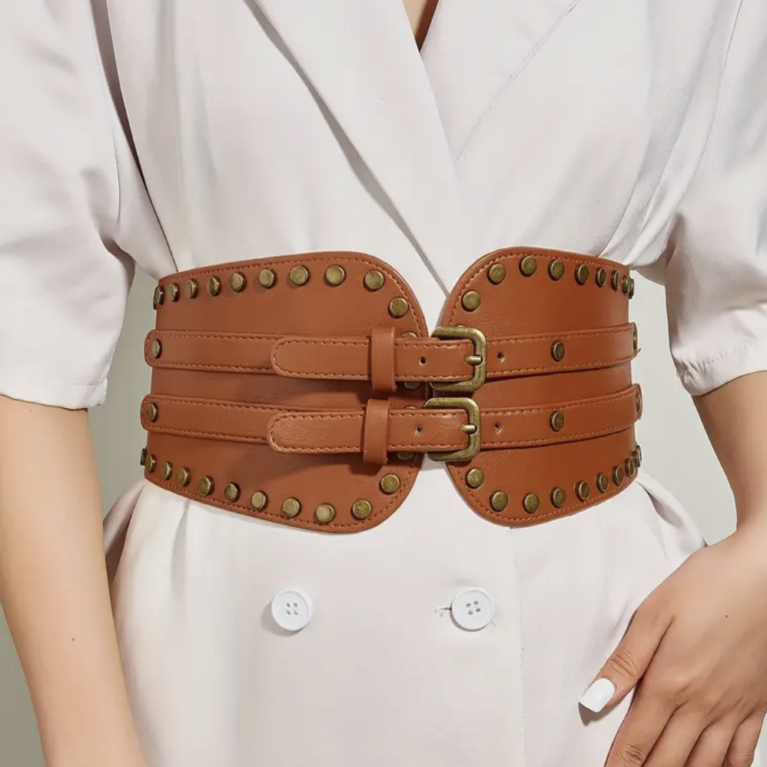 Steampunk Rivet Studded Wide Belts