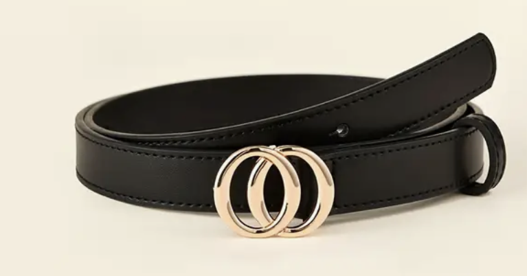 Women's Double Circle Buckle Belt