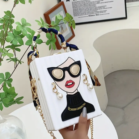 Fancy Fashion Evening Bag [WHITE]