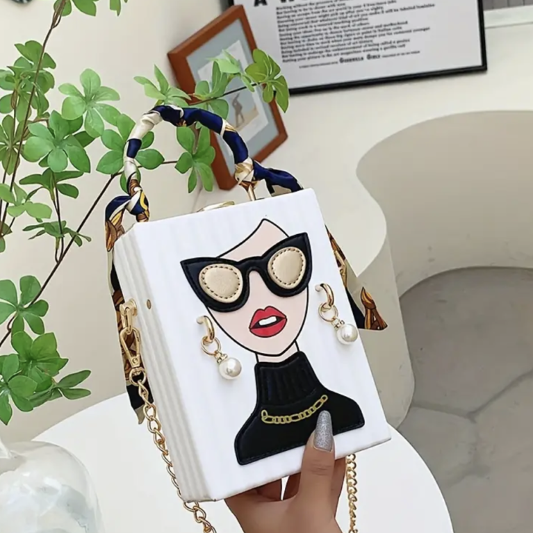 Fancy Fashion Evening Bag [WHITE]