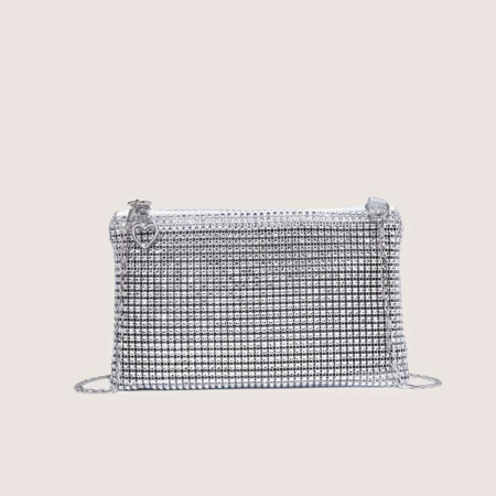 Full Rhinestone Shoulder Bag [SILVER]