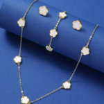 Flower Design Jewelry Set -WHITE