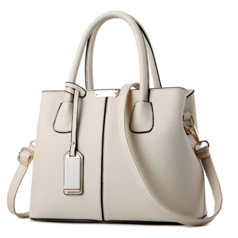 Elegant Plaid Hand bag - Beige