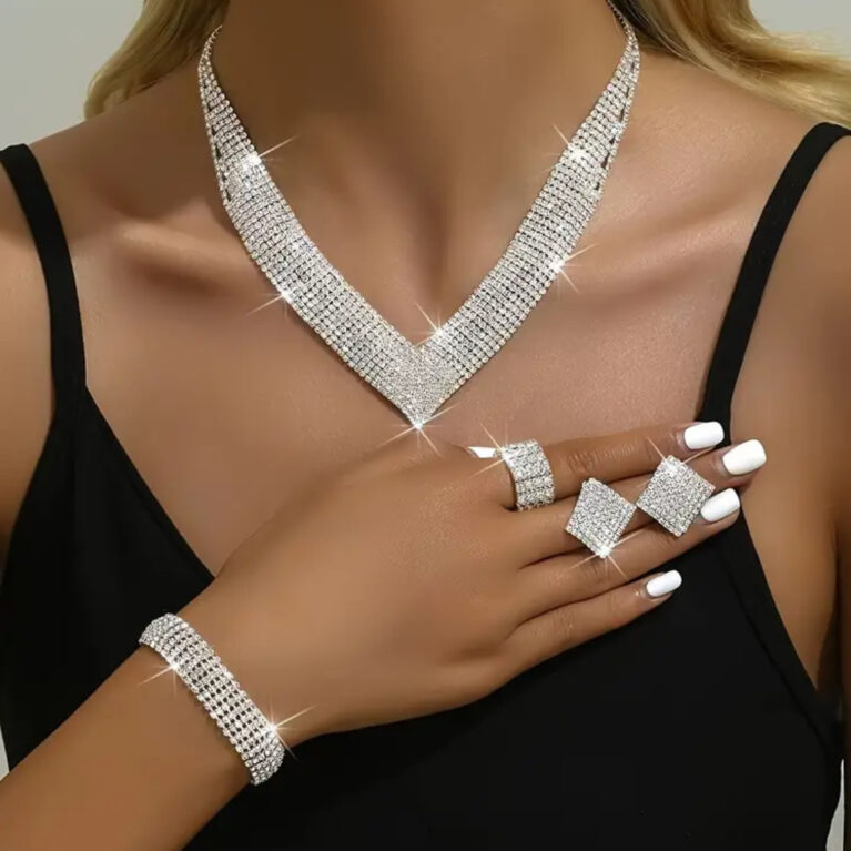 Rhinestone Necklace Set